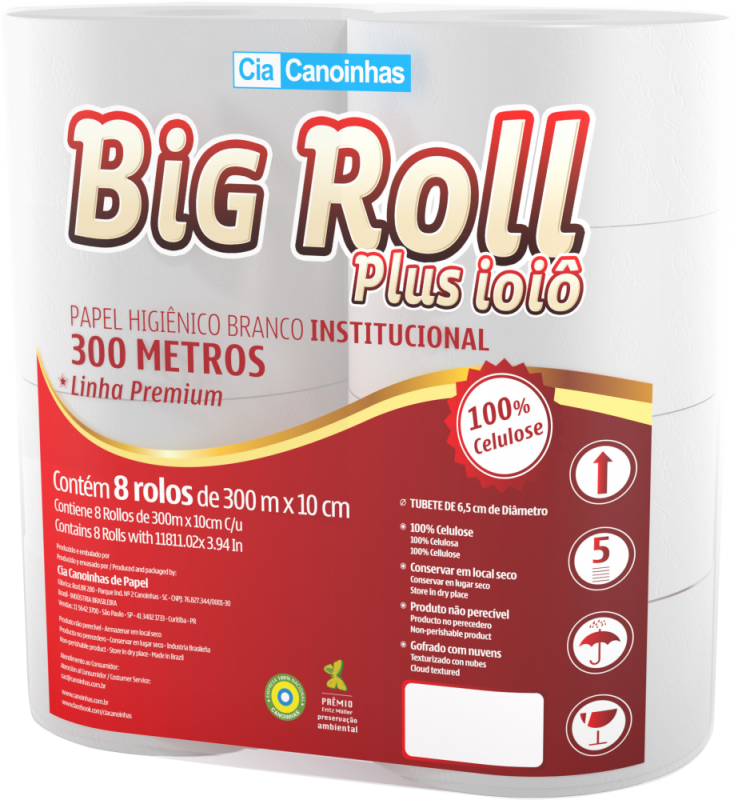 Papel hig. Rolão big roll 300m